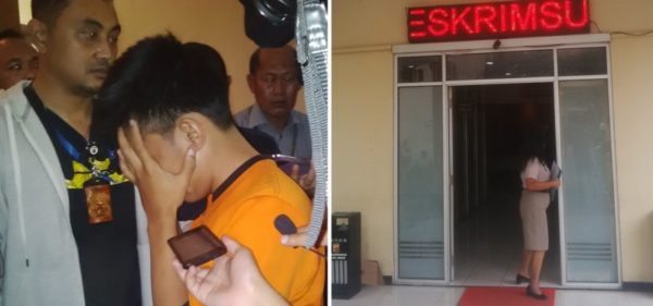 FAS (22) diangkut dari Bantul, Jogjakarta sebagai tahanan Polda Jabar sebagai tersangka kasus UU ITE. by XV/bbcom