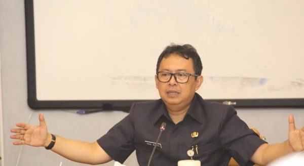 Sekda Kota Bandung Yossi Irianto saat rakor bersama KPU, di Bale Kota, Senin (27/3). by Meiwan Humas Pemkot Bandung