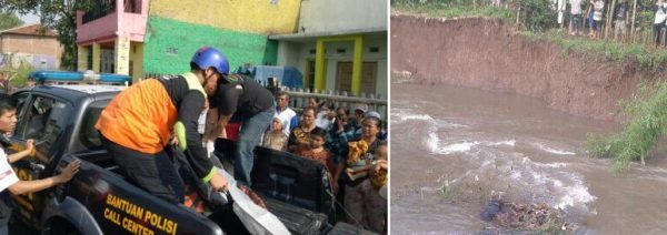 Warga Kampung Rancaengang, Desa Rancamulya, Kecamatan Pameungpeuk, Kabupaten Bandung dihebohkan penemuan mayat pria muda mengambang di Sungai Waas, anak Sungai Cisangkuy, sekitar pukul 07.00 WIB, Senin (17/4). by ist