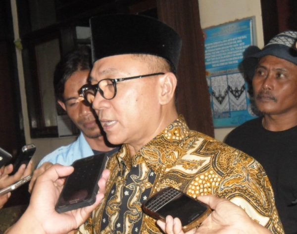 Ketum PAN Zulkifli Hasan usai Sosialisasi Empat Pilar MPR RI di Gedung PGRI Kec Katapang, Kab Bandung, Selasa (25/4). by iwa/bbcom