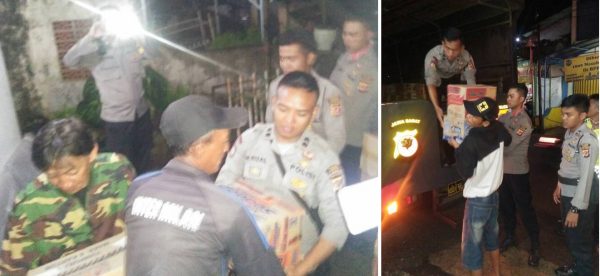 Polres Bandung langsung mengirimkan personil dan bantuan logistik sekitar pukul 22.00 WIB, Rabu (3/5). by bb8 