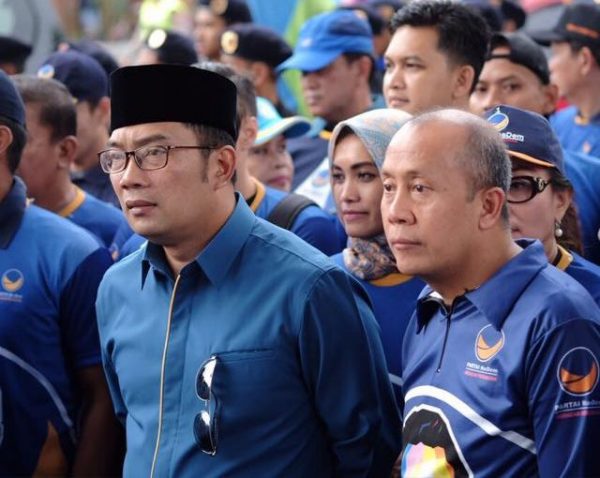 Balongub Jabar Ridwan Kamil bersama Ketua DPW NasDem Jabar Saan Mustopa. by NasDem