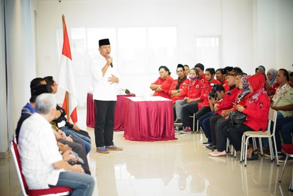 Bakal Calon Gubernur (Cagub) Jawa Barat Tb Hasanuddin saat kunjungan ke Kota Bekasi. Sabtu (27/1/18).by HMC